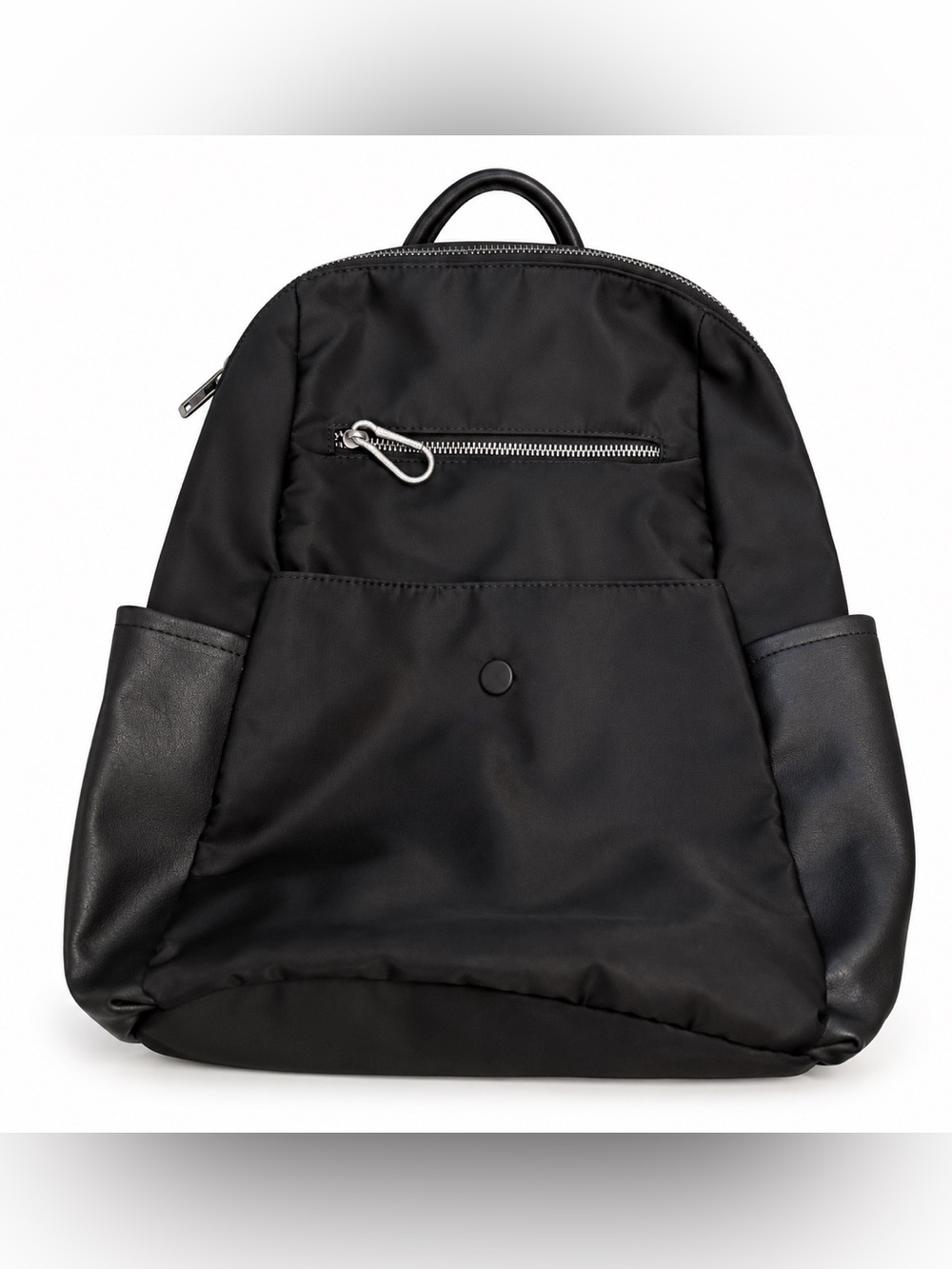 Roots Black nylon Backpack with faux leather accents